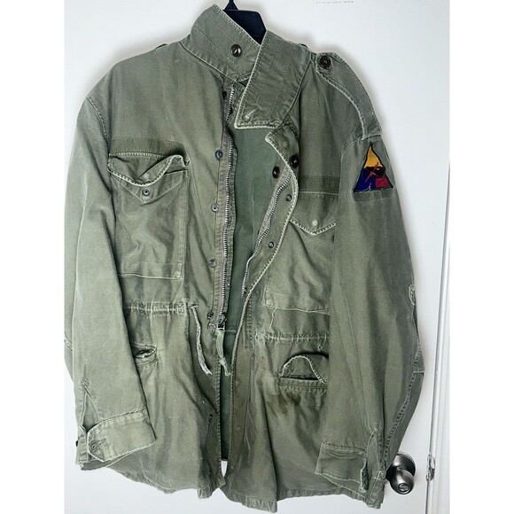 Tanker Jacket War ORIGINAL 1ST Armor Cavalry Green Heavy Duty Infantry